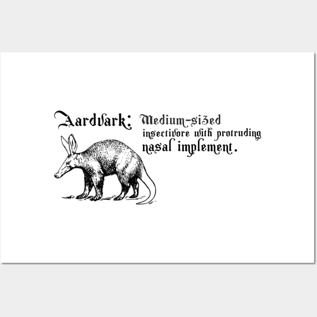 Aardvark Blackadder Wall Art by Popmosis Design